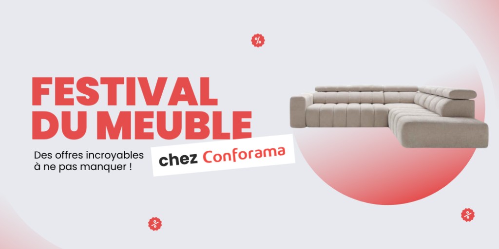 C’est le moment parfait pour refaire votre intérieur à petit prix ! Profitez du Festival du meuble chez Conforama et faites de bonnes affaires sur le mobilier, la déco et l’électroménager.