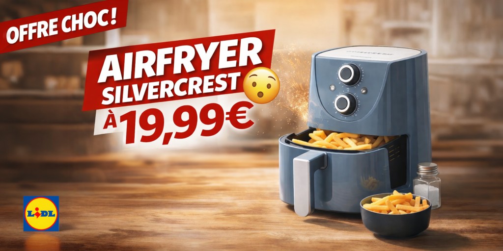 Un Airfryer Silvercrest à 19,99 € chez Lidl ? Le plan choc du moment !